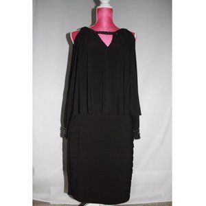 Adrianna Papell Black Dress Women Size 10